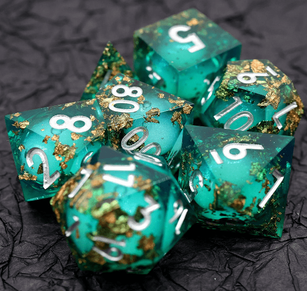 NordicDice Liquid dice Liquid Core - greendust rollespilsterninger