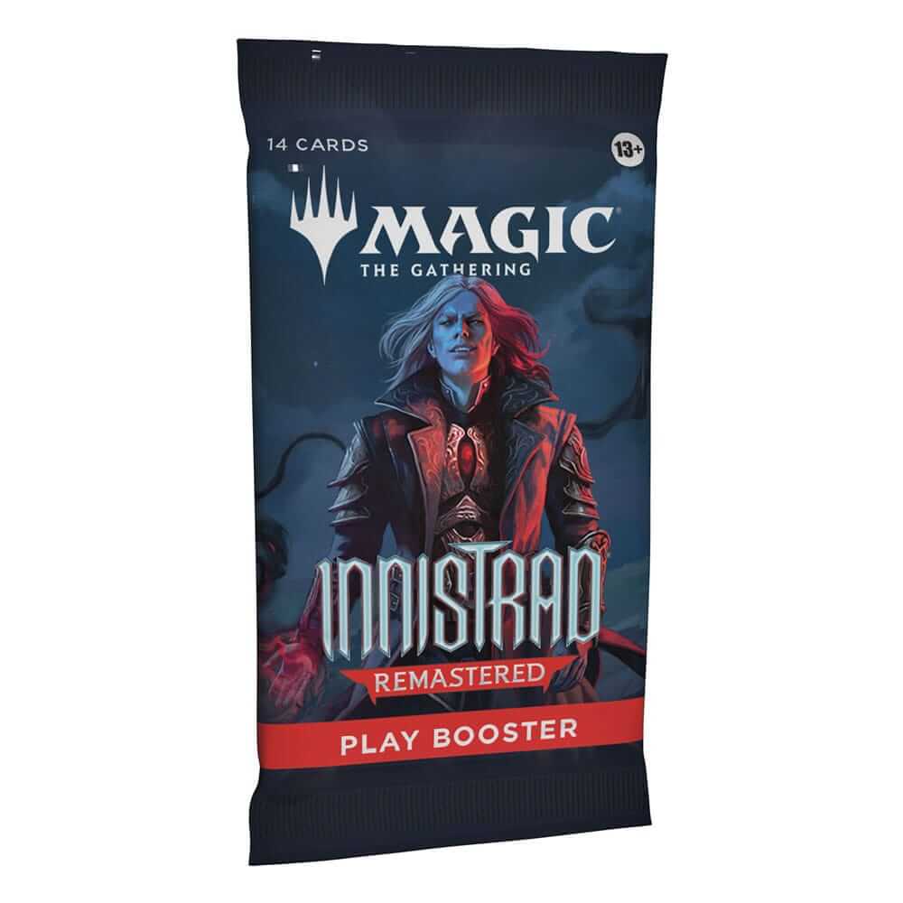 Magic the Gathering Innistrad Remastered Play Booster pack showcasing gothic horror design.