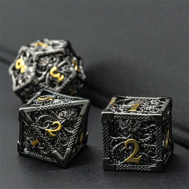 NordicDice Metal terninger Hul Illithid Dice af Metal - 7 stk rollespilsterninger