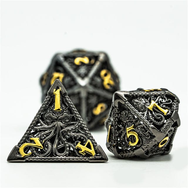 NordicDice Metal terninger Hul Illithid Dice af Metal - 7 stk rollespilsterninger