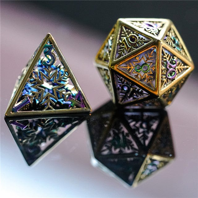 NordicDice Metal terninger Hul Snefnug Dice af Metal - rollespilsterninger