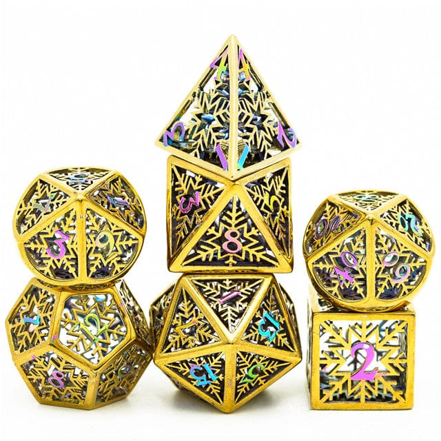 NordicDice Metal terninger Hul Snefnug Dice af Metal - rollespilsterninger