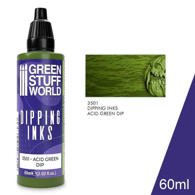NordicDice Paint 60 ml Dipping ink 60 ml - ACID GREEN DIP