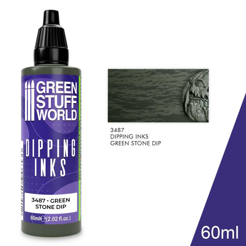 NordicDice Paint 60 ml Dipping ink 60 ml - BLACK GREEN STONE DIP