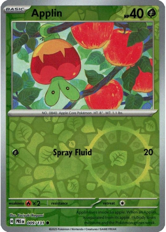 NordicDice Pkm Singles Applin - Prismatic Evolutions Pokemon Card English