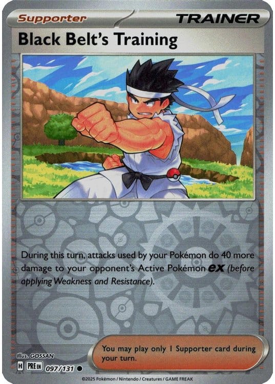 NordicDice Pkm Singles Black Belt's Training - Prismatic Evolutions Pokemon Card English