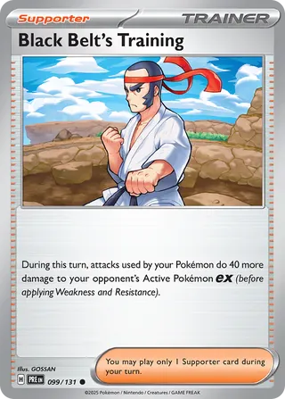 NordicDice Pkm Singles Black Belt's Training - Prismatic Evolutions Pokemon Card English