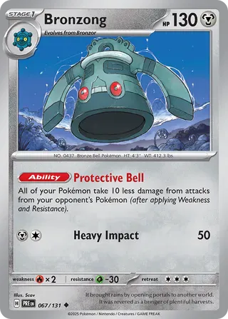 NordicDice Pkm Singles Bronzong - Prismatic Evolutions Pokemon Card English