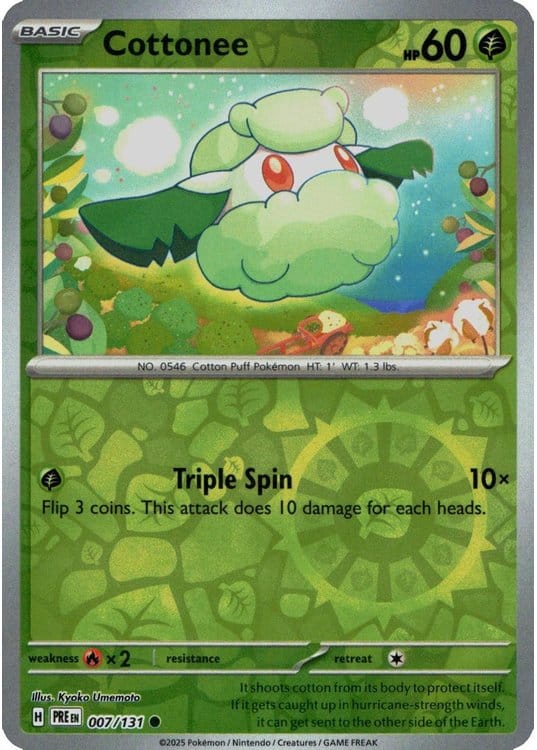 NordicDice Pkm Singles Cottonee - Prismatic Evolutions Pokemon Card English