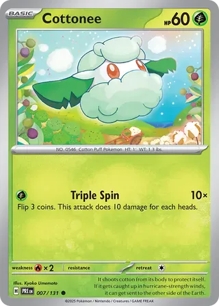 NordicDice Pkm Singles Cottonee - Prismatic Evolutions Pokemon Card English