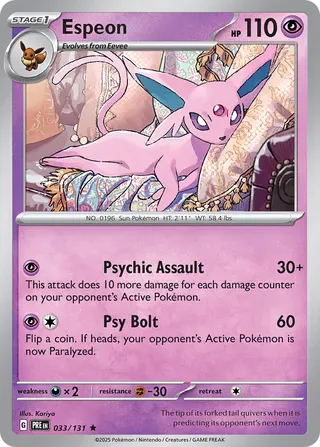 NordicDice Pkm Singles Espeon - Prismatic Evolutions Pokemon Card English