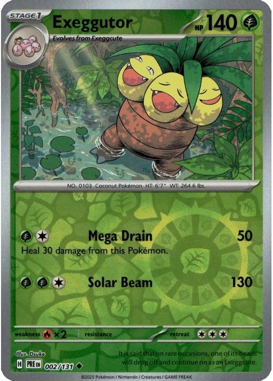 NordicDice Pkm Singles Exeggutor - Prismatic Evolutions Pokemon Card English