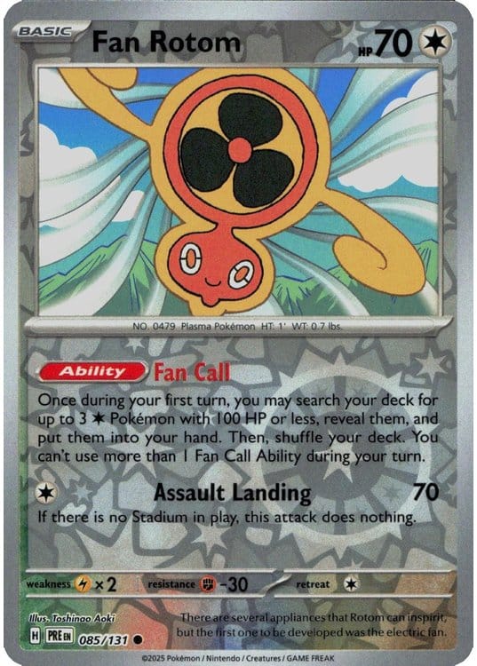 NordicDice Pkm Singles Fan Rotom - Prismatic Evolutions Pokemon Card English