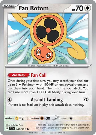 NordicDice Pkm Singles Fan Rotom - Prismatic Evolutions Pokemon Card English