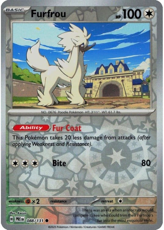 NordicDice Pkm Singles Furfrou - Prismatic Evolutions Pokemon Card English