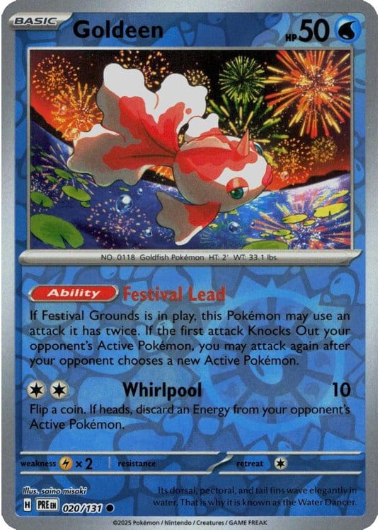 NordicDice Pkm Singles Goldeen - Prismatic Evolutions Pokemon Card English
