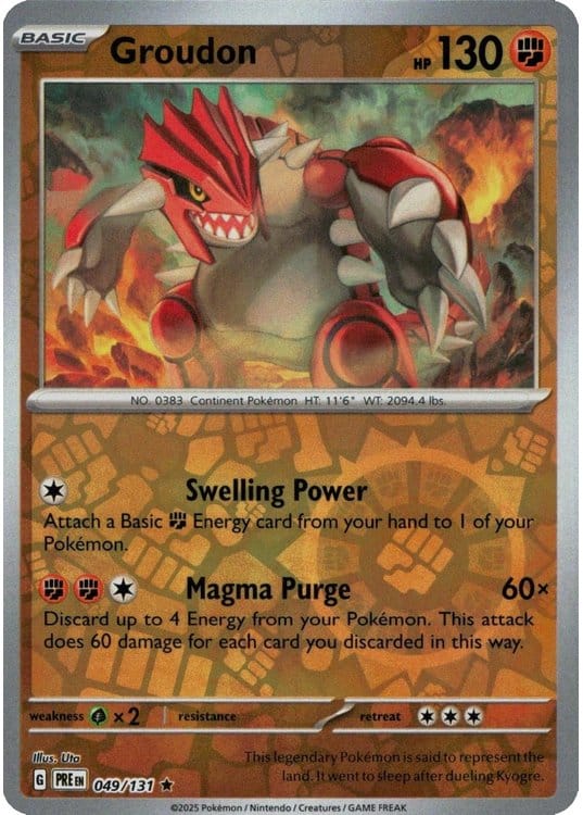 NordicDice Pkm Singles Groudon - Prismatic Evolutions Pokemon Card English