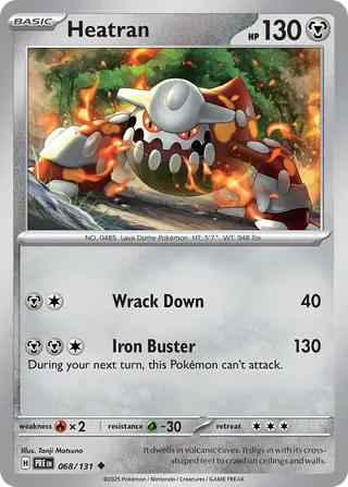 NordicDice Pkm Singles Heatran - Prismatic Evolutions Pokemon Card English