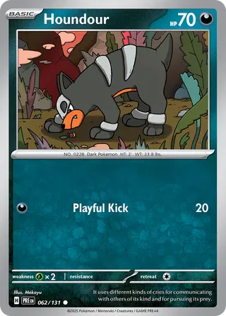 NordicDice Pkm Singles Houndour - Prismatic Evolutions Pokemon Card English