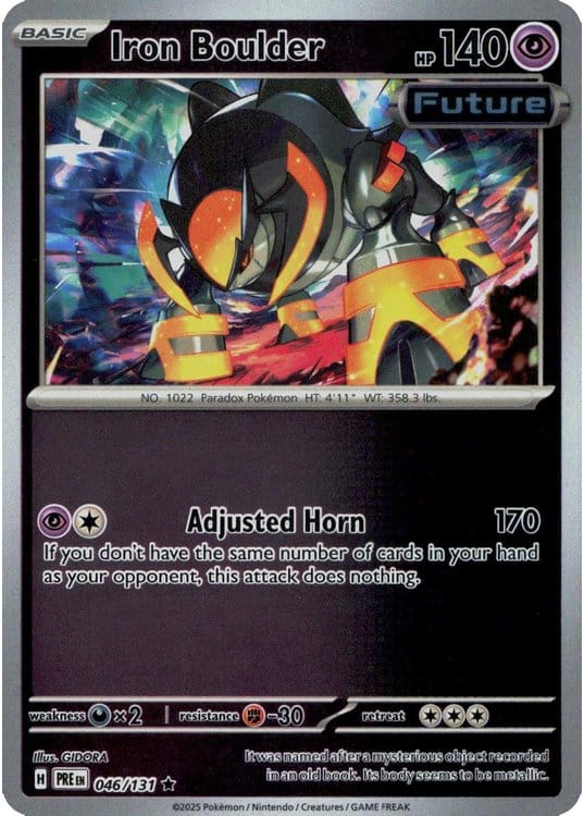 NordicDice Pkm Singles Iron Boulder - Prismatic Evolutions Pokemon Card English