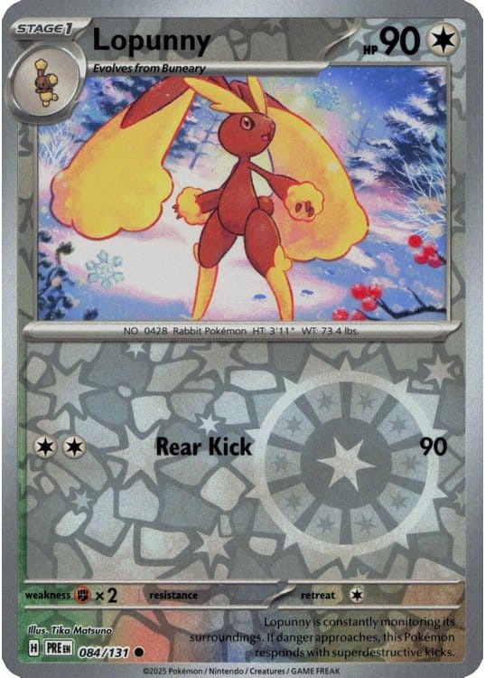 NordicDice Pkm Singles Lopunny - Prismatic Evolutions Pokemon Card English