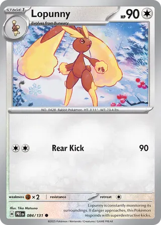 NordicDice Pkm Singles Lopunny - Prismatic Evolutions Pokemon Card English