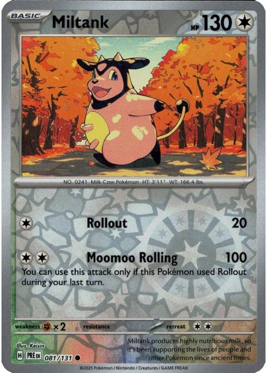 NordicDice Pkm Singles Miltank - Prismatic Evolutions Pokemon Card English