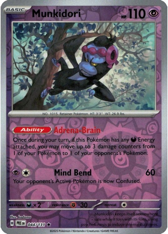 NordicDice Pkm Singles Munkidori - Prismatic Evolutions Pokemon Card English