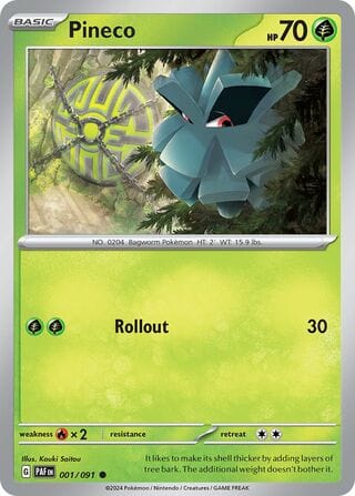 NordicDice Pkm Singles Pineco - Paldean Fates Pokemon Card English