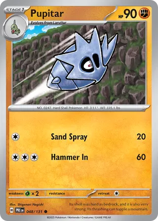NordicDice Pkm Singles Pupitar - Prismatic Evolutions Pokemon Card English