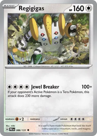 NordicDice Pkm Singles Regigigas - Prismatic Evolutions Pokemon Card English