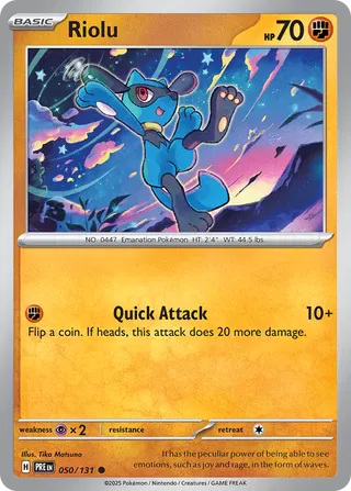 NordicDice Pkm Singles Riolu - Prismatic Evolutions Pokemon Card English