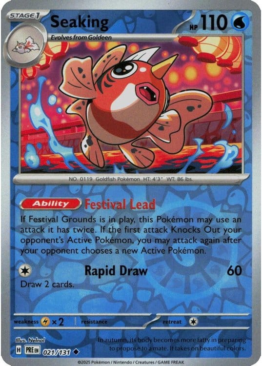 NordicDice Pkm Singles Seaking - Prismatic Evolutions Pokemon Card English