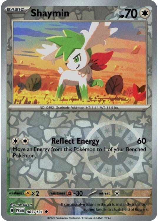NordicDice Pkm Singles Shaymin - Prismatic Evolutions Pokemon Card English
