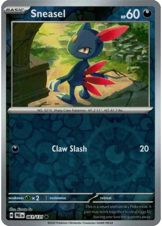 NordicDice Pkm Singles Sneasel - Prismatic Evolutions Pokemon Card English