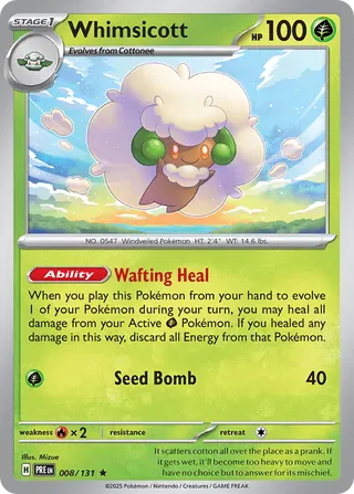 NordicDice Pkm Singles Whimsicott - Prismatic Evolutions Pokemon Card English