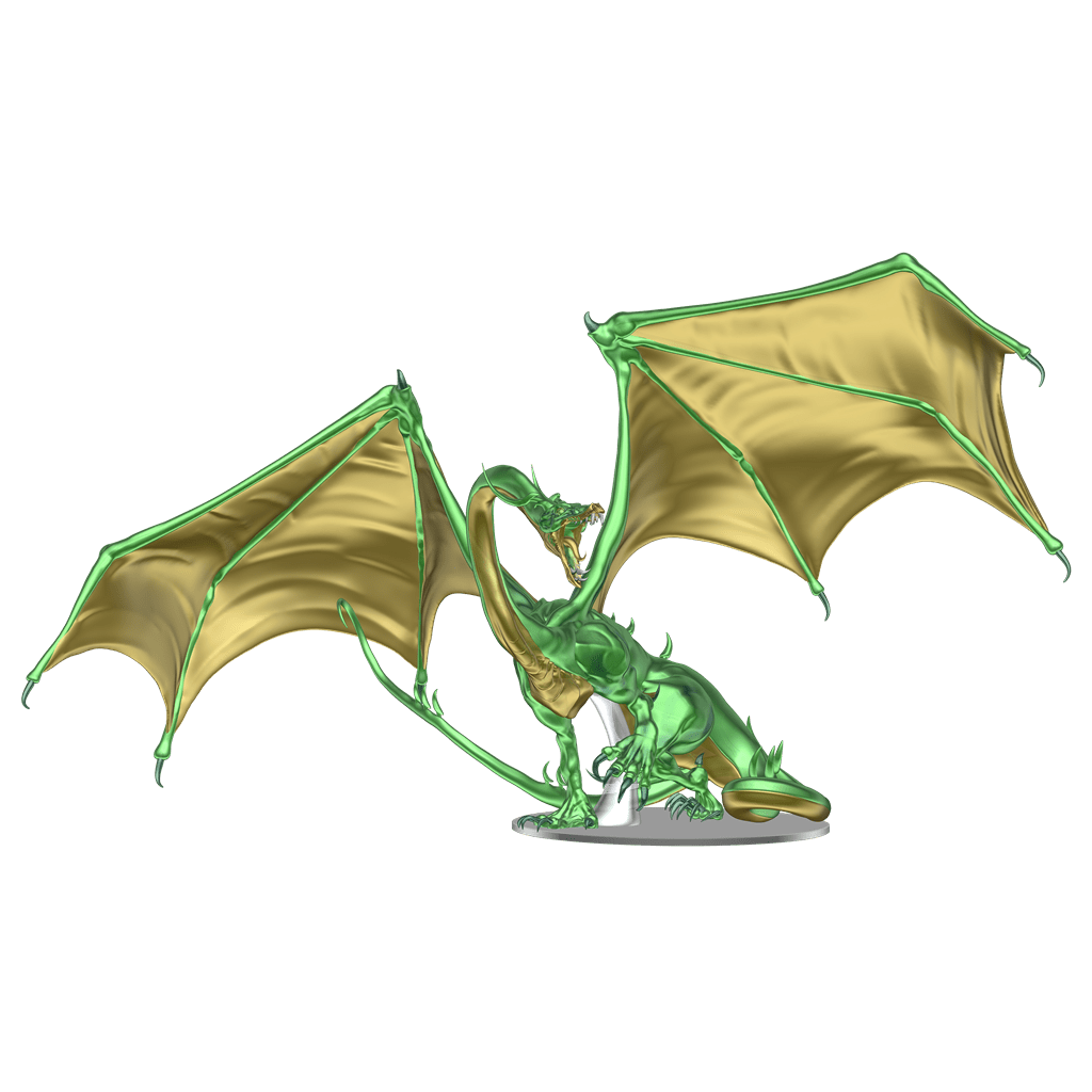 NordicDice rollespilsfigurer D&D Icons of the Realms: Adult Emerald Dragon Premium Figure