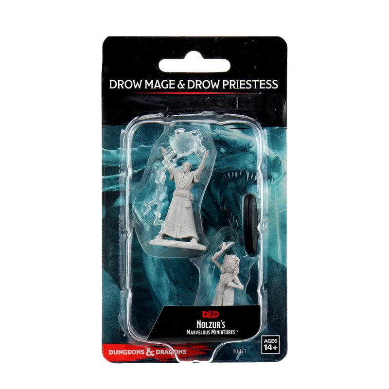 NordicDice rollespilsfigurer Dungeons and Dragons: Nolzur's Marvelous Miniatures - Drow Mage and Drow Priestess