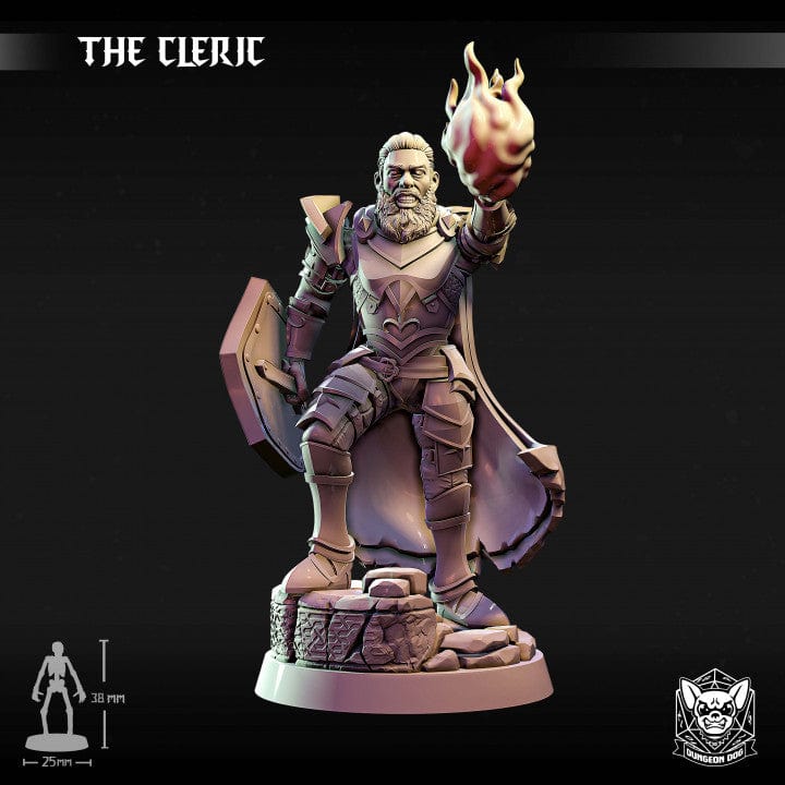 NordicDice rollespilsfigurer Fire Human Cleric - Custom Mini