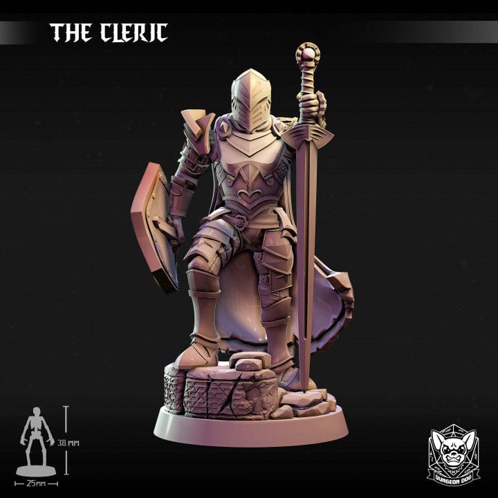 NordicDice rollespilsfigurer Full Plate Human Cleric - Custom Mini
