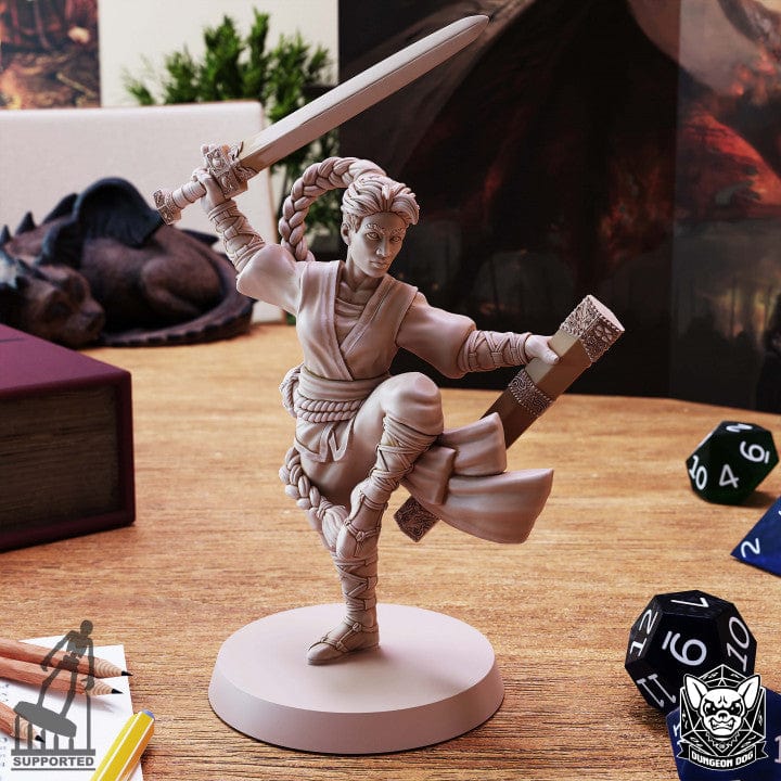 NordicDice rollespilsfigurer Monk Hafling - Custom Mini