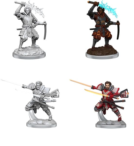 NordicDice rollespilsfigurer Mtg Unpainted Magic Miniatures: Raiyuu & Isshin