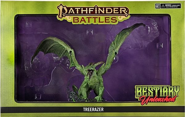 NordicDice rollespilsfigurer Pathfinder Battles: Bestiary Unleashed - Treerazer (Green Dragon) Premium Set