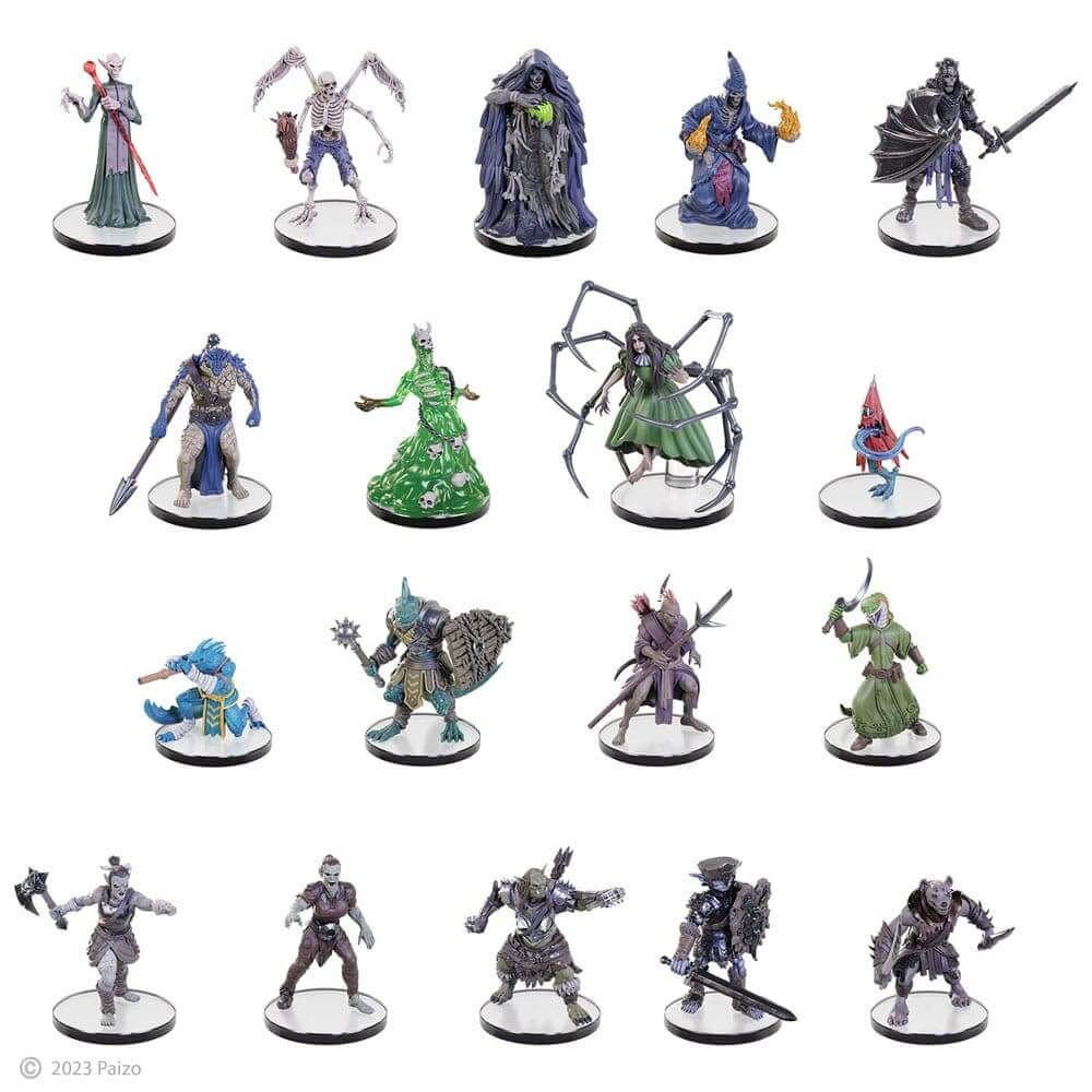 NordicDice rollespilsfigurer Pathfinder Battles pre-painted Miniatures Fearsome Forces Battle Brick Assortment  (1)