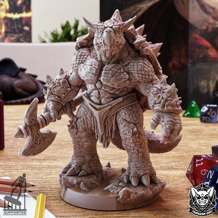 NordicDice rollespilsfigurer Axe Tortle Barbarian - Custom Mini