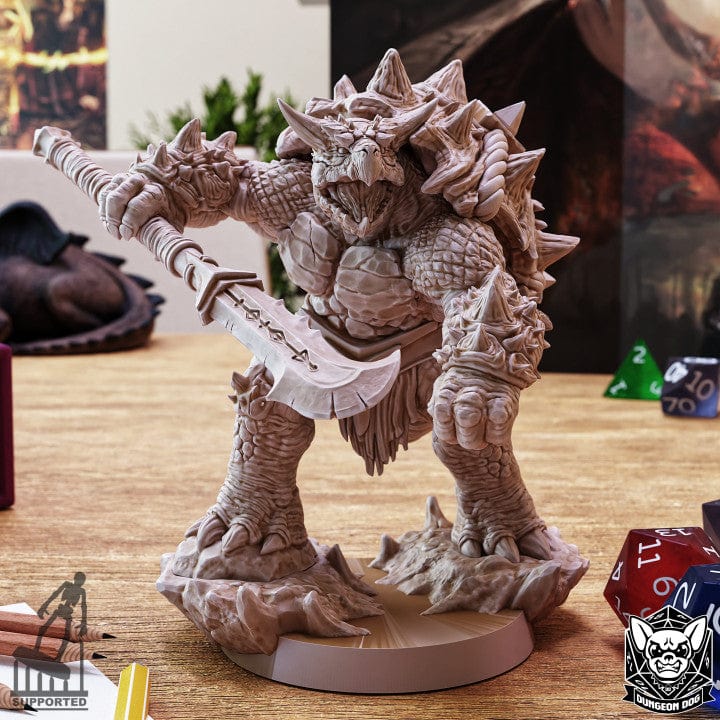 NordicDice rollespilsfigurer Spear Tortle Barbarian - Custom Mini