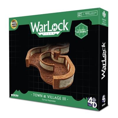 NordicDice rollespilsfigurer WarLock Tiles: Town & Village III - Curves