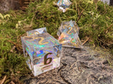 NordicDice Sharp Dice Angelic terningesæt -  Transparent Sharp dice