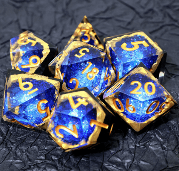 NordicDice Sharp Dice Fallingstar - Dark moon sharp dice rollespilsterninger