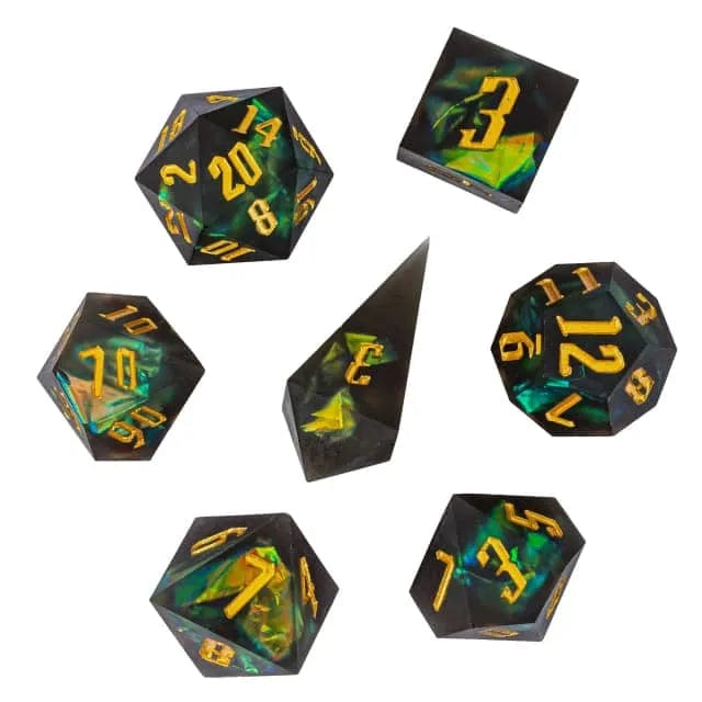 NordicDice Sharp Dice Black sharp dice Frosted sharp dice